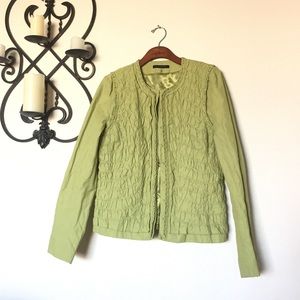 Elie Tahari Shotted Texture Spring Jacket Sz L